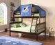 Donco Kids Twin/Full Mission Bunk Bed with Tent Kit-0