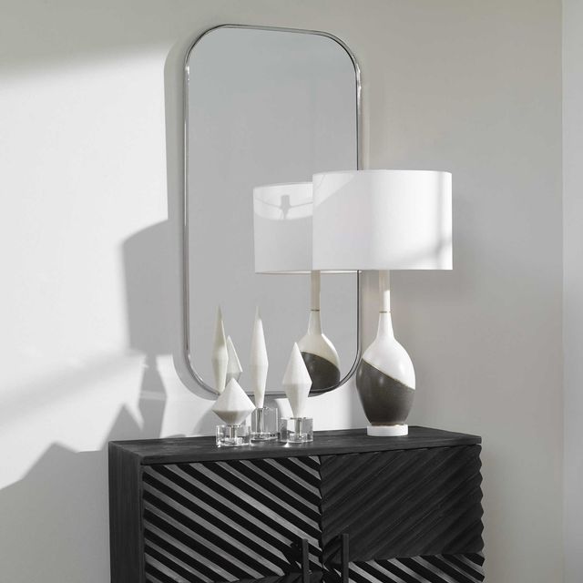 Uttermost® Taft Plated Polished Nickel Mirror-2