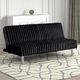 Furniture of America® Hinwil Black Futon Sleeper Sofa-1