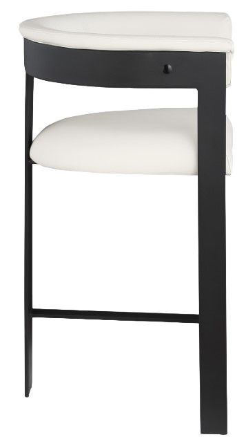 Meridian Furniture Romeo Cream/Matte Black Counter Stool-2