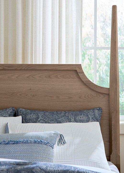 Vaughan-Bassett Tide & Timber Gray Oak Full Youth Pencil Poster Bed-1
