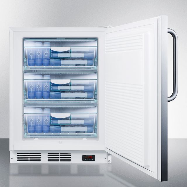 Accucold® by Summit® 24" 3.5 Cu. Ft. Stainless Steel ADA Compliant Built In All Freezer-3