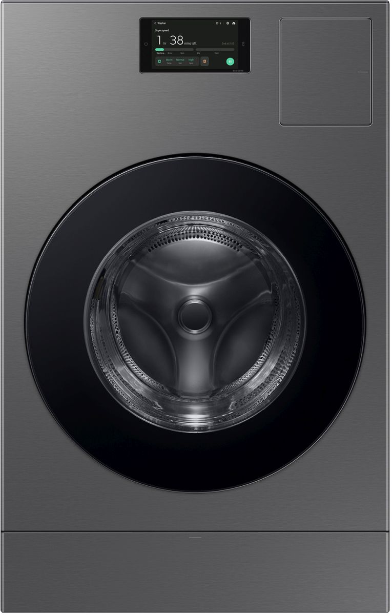 Samsung Bespoke 5.3 Cu. Ft. Dark Steel Washer Dryer Combo ...