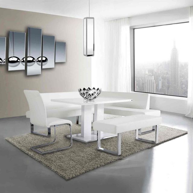 Armen Living Amanda White Dining Table-3
