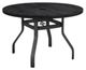 Homecrest™ Outdoor Living Customizable Timber Aluminum/Wood 42" Round Outdoor Dining Table with Universal Base and Umbrella Hole-0
