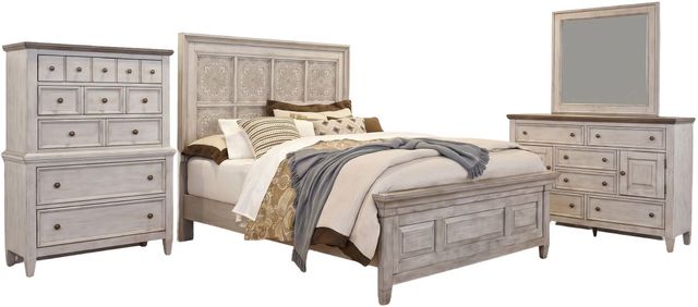 Liberty Furniture Heartland 4-Piece Antique White Optional King Bedroom Set-0