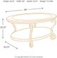 Signature Design by Ashley® Nestor Medium Brown Oval Coffee Table-5