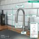 Hansgrohe Talis S Steel Optic 2-Spray Pull-Down Prep Kitchen Faucet-2