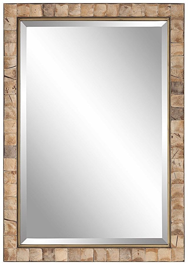 Uttermost® Cocos Dark Gold Coconut Shell Mirror-0