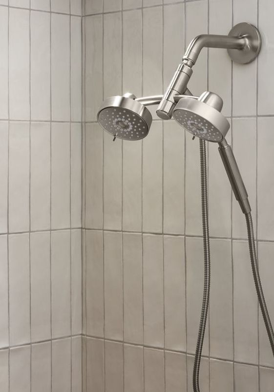 KOHLER® Purist® Vibrant Brushed Nickel 2.5 GPM 2-in-1 Multifunction Shower Combo Kit-4