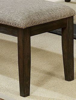 Furniture of America® Faulk Espresso/Warm Gray Dining Bench-2