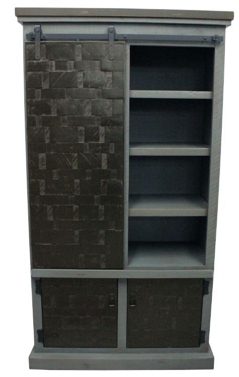 American Heartland Manufacturing Rustic Two-Tone Mosaic Winsome Pantry-2