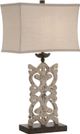Crestview Collection Mariposa Aged White/Beige White Table Lamp-0