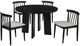 Coaster® Strouse 5-Piece Black/Wheat Dining Table Set-0