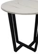 American Wholesale Furniture Fuji White End Table with Black Base-1
