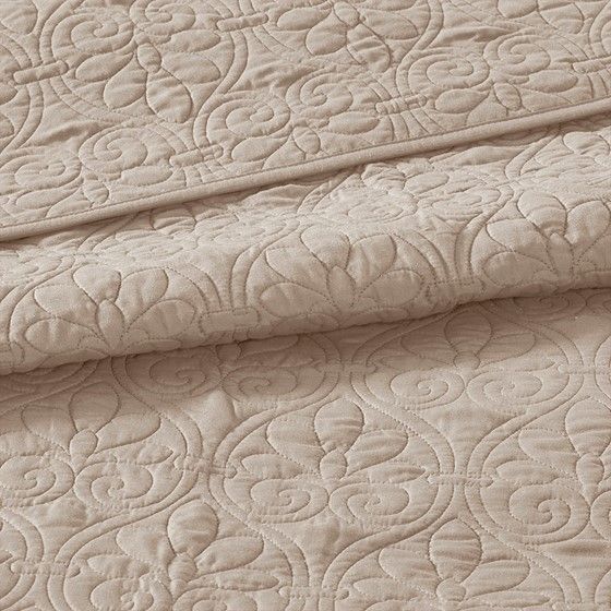 Olliix by Madison Park Quebec Khaki Twin Reversible Bedspread Set-4