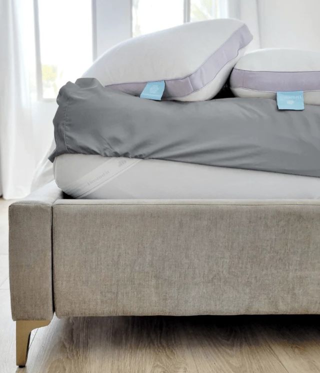 Dreamfit® DreamComfort™ 4-Piece Gray Microfiber Full Sheet Set-1