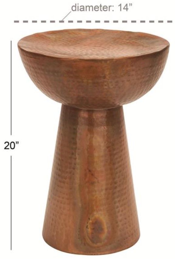 Deco Marche Copper Handmade Accent Table-2