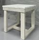 Elements International Catilin Brushed White End Table-1