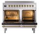 Ilve® Nostalgie II Noblesse 40'' Stainless Steel Pro Style Induction Range with Brass Trim-1