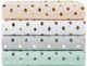 Olliix by Intelligent Design White/Gold Full Metallic Dot Printed Sheet Set-4