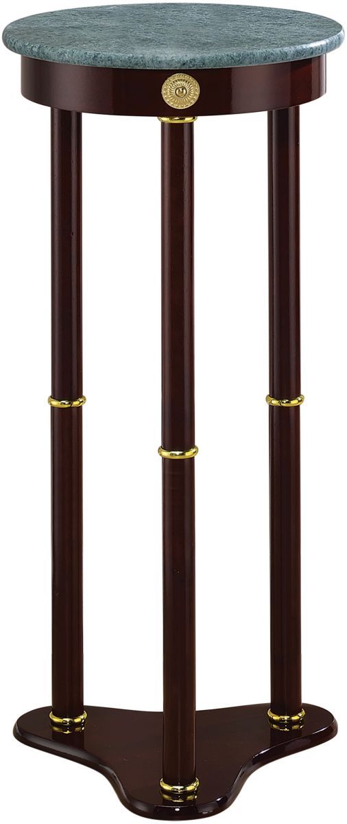 Coaster® Edie Merlot Round Marble Top Accent Table with Brown Base-0