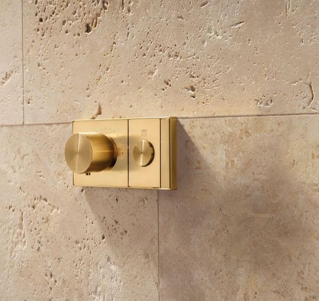 KOHLER® Anthem® Vibrant Brushed Moderne Brass One-Outlet Recessed Mechanical Thermostatic Valve Control-1