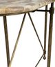 Furniture Classics Colmar Gray/White Console Table with Antique Brass Base-5