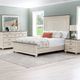 Powell® Carrington 4-Piece Antique White/Dark Brown Queen Panel Bedroom Set-1