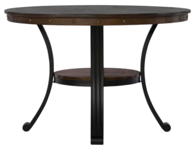 Powell® Franklin Brown Dining Table with Black Base-3