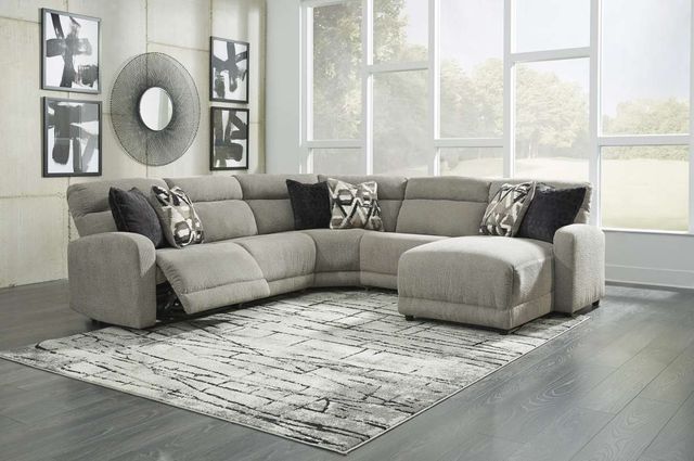Signature Design by Ashley® Colleyville 5-Piece Stone U-Shape Power Reclining Sectional and Chaise-2