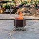 Breeo® X Series 22" Corten Steel Metal Outdoor Round Wood Fire Pit -1