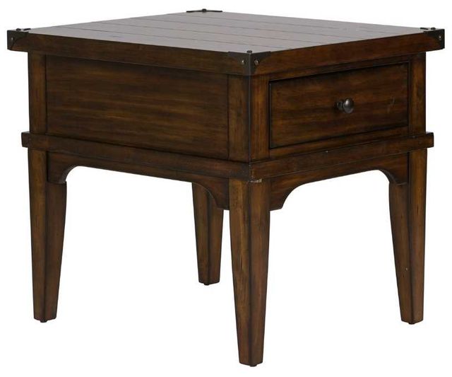 Liberty Furniture Aspen Skies Russet Brown End Table-3