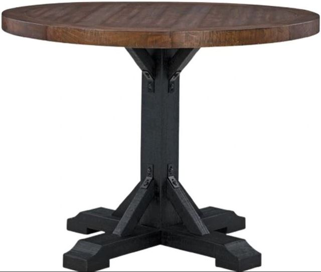 Signature Design by Ashley® Valebeck Rustic Black/Rustic Brown Counter Height Dining Table-1