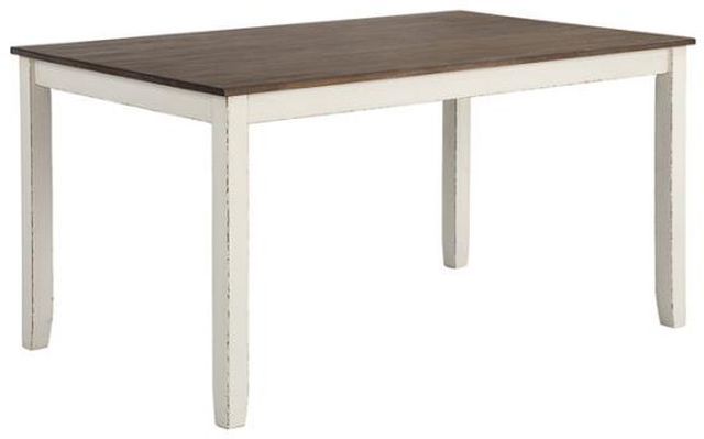 Coaster® Fortress 7-Piece Chestnut/Vintage White Dining Set-1