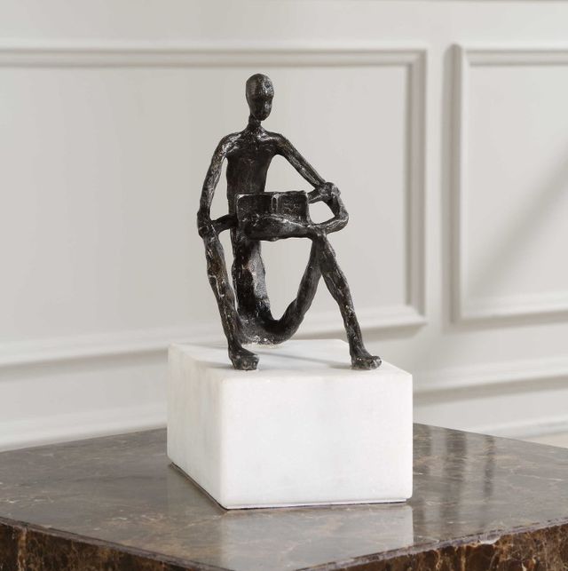 Uttermost® Sit Back, Relax and Read Dark Brown Sculpture-2