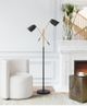 Zuo® Modern Tanner Matte Black/Brass Floor Lamp-1