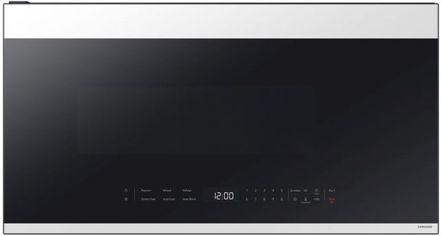 Samsung 30" White Glass 2.1 cu. ft. Over the Range Microwave