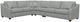 La-Z-Boy® Charlie Silver Sectional with Custom Layout Options-1