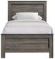 Elements International Sami Gray Upholstered Twin Panel Bed-3
