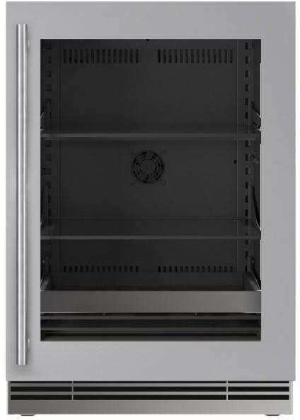 U-Line®  Home Collection 24" 5.1 Cu. Ft. Stainless Steel Beverage Center with Glass Door-0