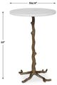 Uttermost® Calais Antique Brass/White Marble Accent Table-2