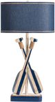 Crestview Collection Boat Oar Blue Table Lamp-1