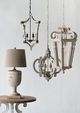 A & B Home Fletcher Distressed White Table Lamp-2