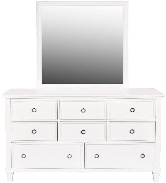 New Classic® Home Furnishings Tamarack White Dresser and Mirror Set-2