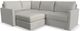 Flex by Flexsteel® 3-Piece Frost 4-Seat Sectional with Ottoman-4
