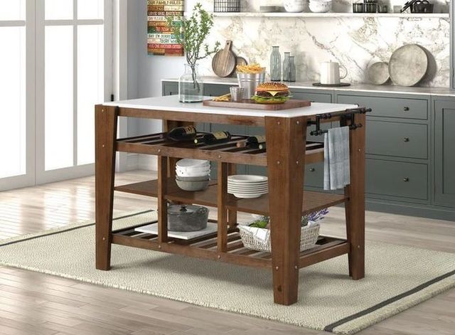 ACME Furniture Alaroa Rustic Brown Kitchen Island-1