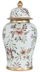 A & B Home Gold/White Ginger Jar-1