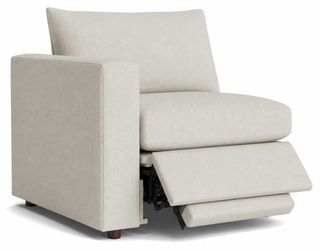 Bassett® Furniture Beckham Gellar Linen Modular LAF Wide Arm Chair with Power