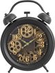Monarch Specialties Inc. Brown 12" Round Table Clock with Standard Numbers on Gear Mechanism-0